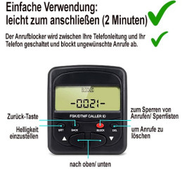 Anrufblocker für Festnetz-Telefone – Telefon-Abhörgeräte – Ansicht 2