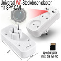 IP-HD spycam in socket adapter, 2xUSB