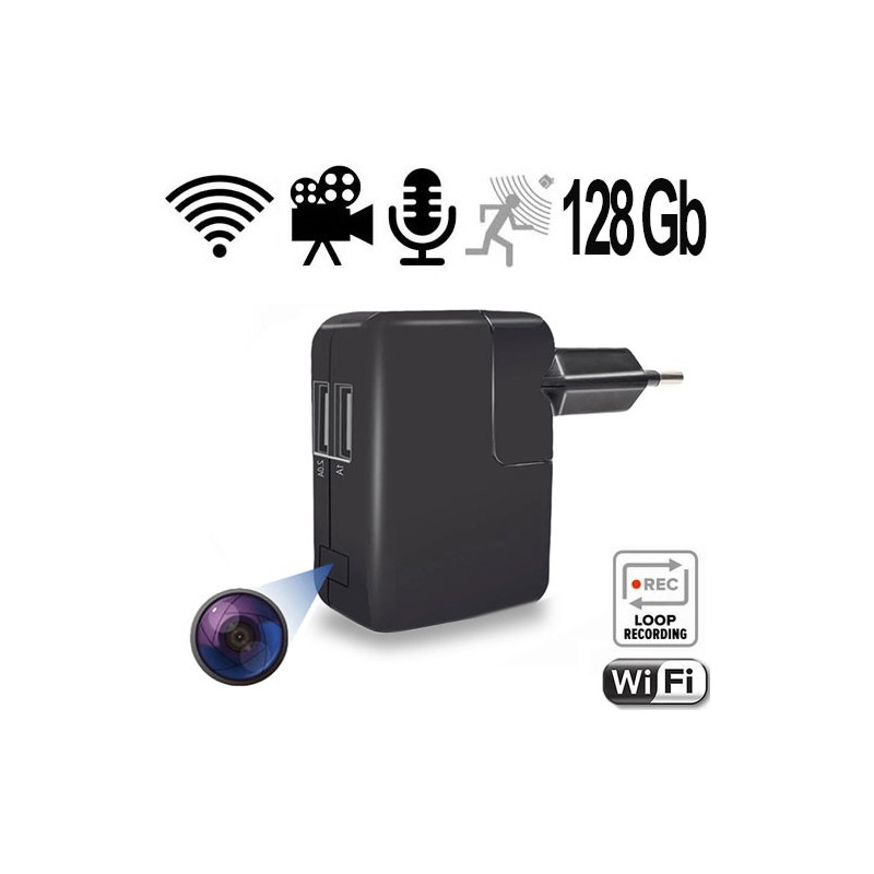 IP-HD SpyCam in USB charger – Video surveillance – View 1
