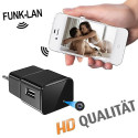 IP-HD SpyCam in USB power adapter