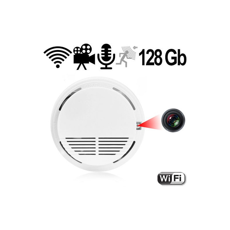 IP spy cam smoke detector, up to 128 GB – Wireless video surveillance – View 1