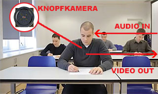 Knopflochkamera diskret im Hemd
